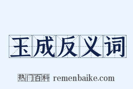 玉成反义词是什么意思的图片